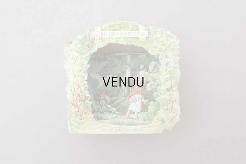 画像3: アンティーク 希少 ボンマルシェ 立体 クロモ 赤ずきんちゃん - AU BON MARCHE PARIS -