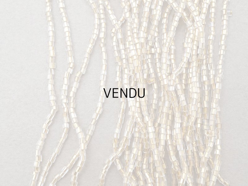 画像7: アンティーク カット入り クリア＆シャンパンゴールド シードビーズ ガラスビーズ 24〜25g