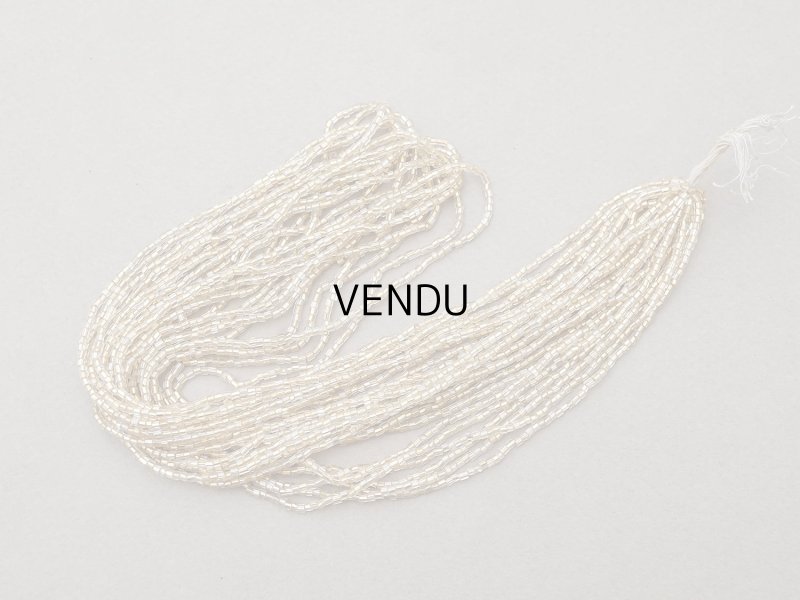 画像2: アンティーク カット入り クリア＆シャンパンゴールド シードビーズ ガラスビーズ 24〜25g