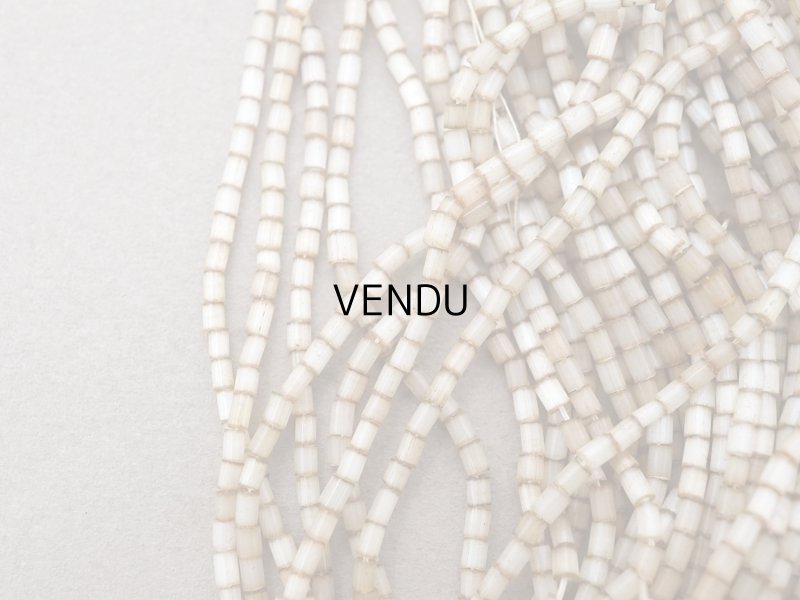 画像3: アンティーク ガラス製 サティネビーズ ライトブラウン 69〜81g