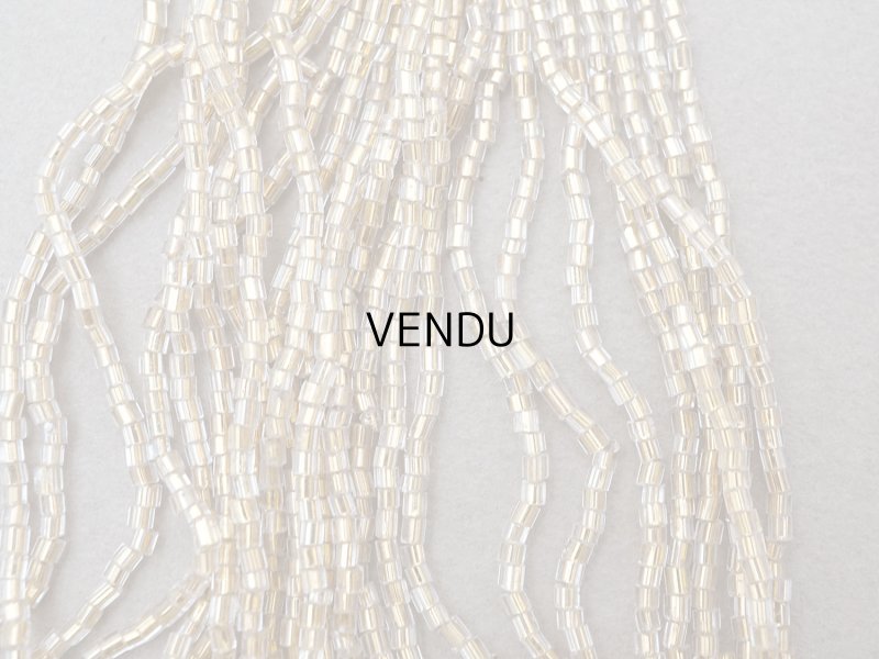 画像3: アンティーク カット入り クリア＆シャンパンゴールド シードビーズ ガラスビーズ 24〜25g