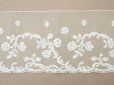 画像3: 19世紀 アンティーク 手編みの ヴァランシエンヌレース 花模様 幅10.6cm (3)