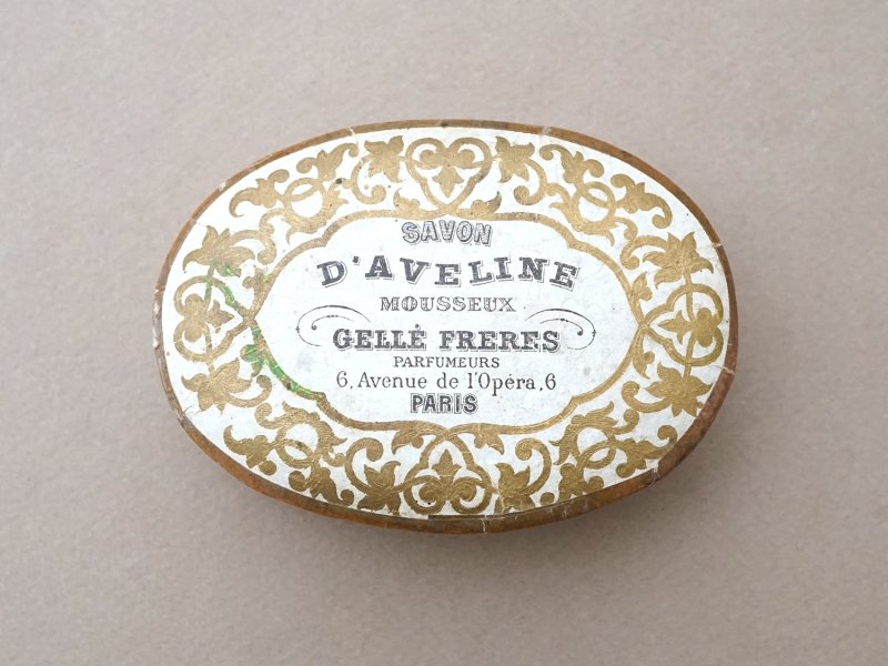 画像4: 19世紀 アンティーク ソープボックス SAVON D'AVELINE MOUSSEUX - GELLE FRERES -