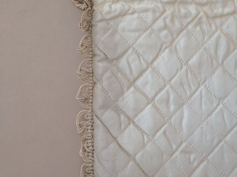 画像18: 19世紀 アンティーク シルク製 ポシェット リボン＆花のリース【CH】ハンキーケース 