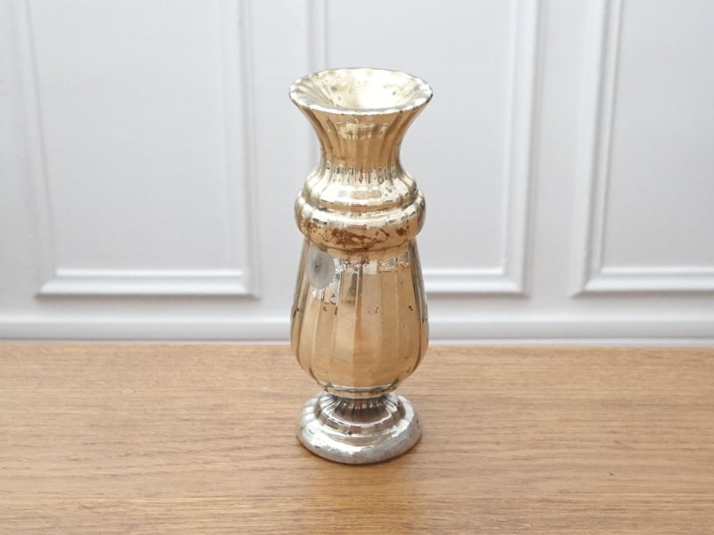 画像2: アンティーク マーキュリーグラスのフラワーベース 花瓶