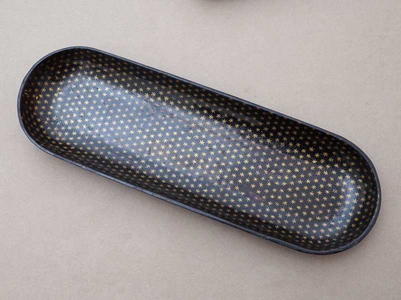 画像6: ＊蚤の市セット＊アンティーク 19世紀 星柄 トレイ 3点セット パピエマシェ