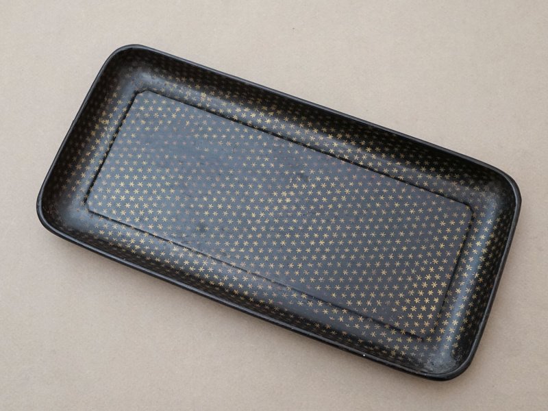 画像3: ＊蚤の市セット＊アンティーク 19世紀 星柄 トレイ 3点セット パピエマシェ