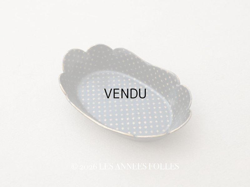 画像1: 19世紀 アンティーク ナポレオン3世時代 パピエマシェ 小さなトレイ 星柄