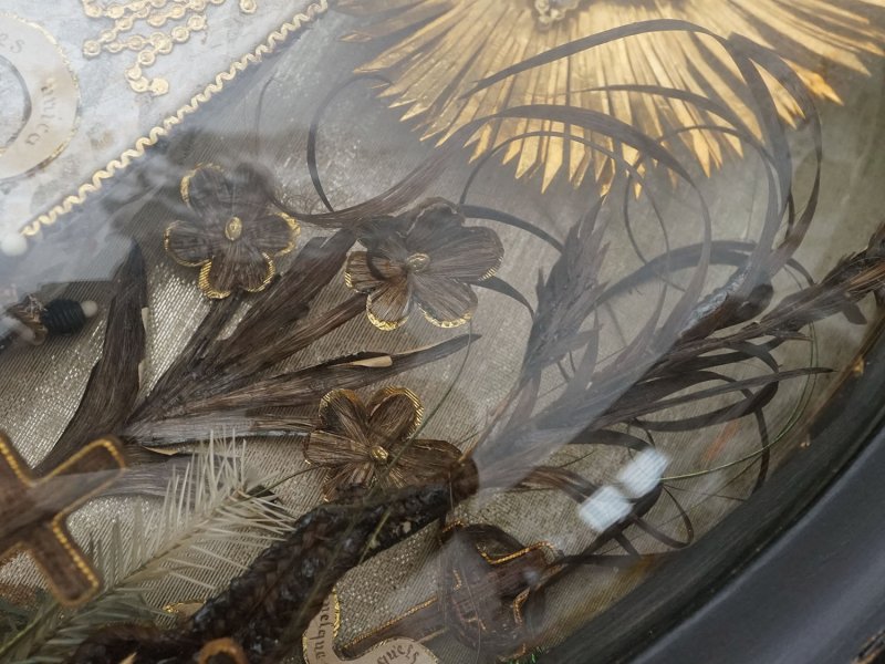 画像8: 19世紀 アンティーク ルリケール 大きなガラスドーム 遺物 44.6×35cm