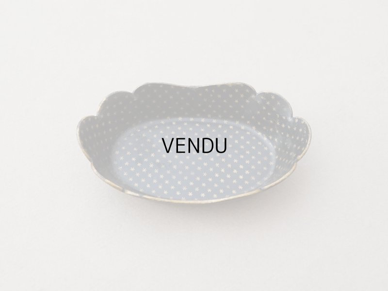 画像2: 19世紀 アンティーク ナポレオン3世時代 パピエマシェ 小さなトレイ 星柄