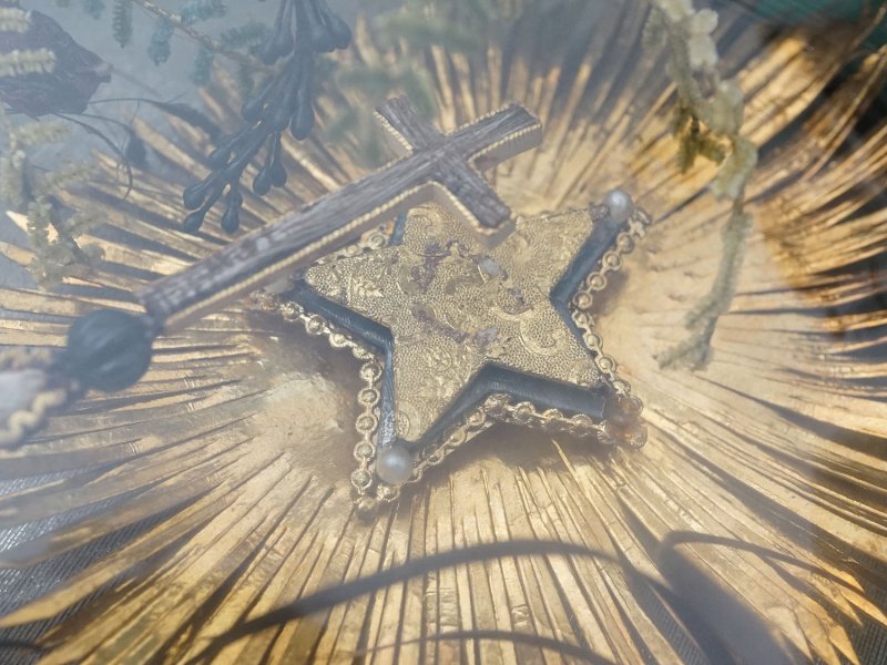 画像13: 19世紀 アンティーク ルリケール 大きなガラスドーム 遺物 44.6×35cm