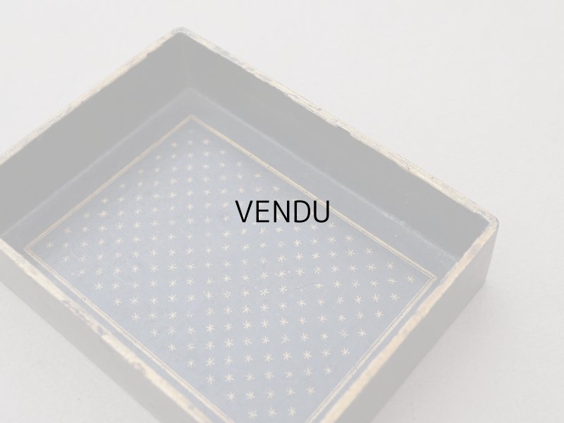 画像6: 19世紀 アンティーク ナポレオン3世時代 パピエマシェ トレイ 星柄 スクエア