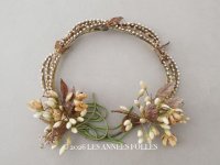 アンティーク ワックスフラワーのティアラ ウェディング 結婚式 