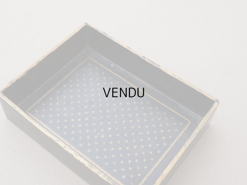 画像7: 19世紀 アンティーク ナポレオン3世時代 パピエマシェ トレイ 星柄 スクエア