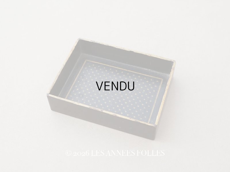 画像1: 19世紀 アンティーク ナポレオン3世時代 パピエマシェ トレイ 星柄 スクエア