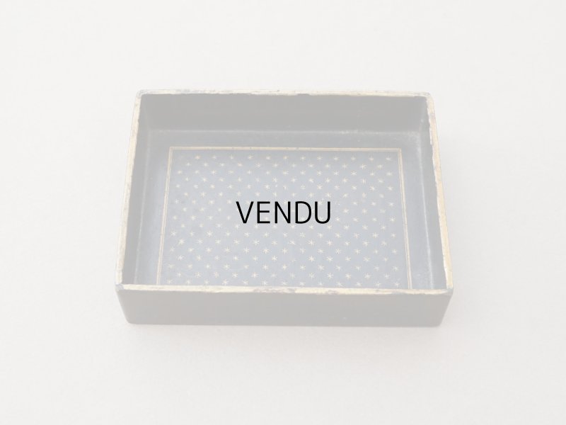 画像2: 19世紀 アンティーク ナポレオン3世時代 パピエマシェ トレイ 星柄 スクエア