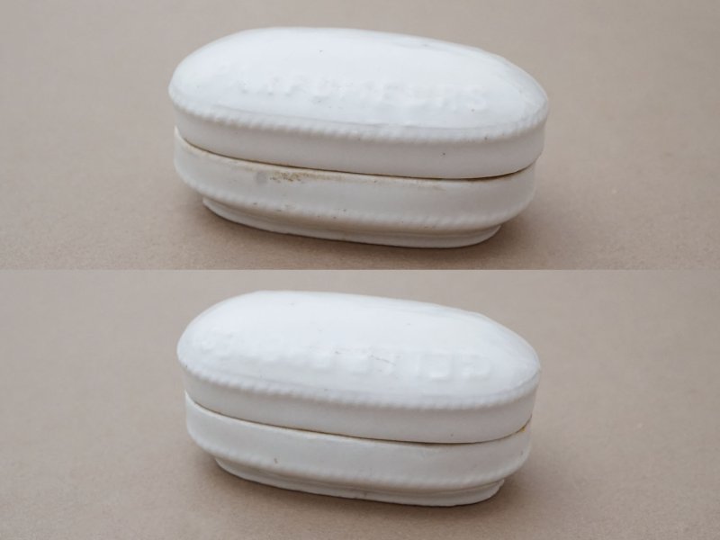 画像4:  アンティーク GELLE FRERES 歯磨き粉ケース セラミック製 - GELLE FRERES PARIS -