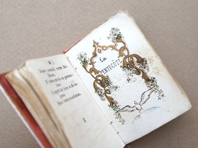 画像12: 19世紀 アンティーク ドール用 ミサ用 子ども用聖歌集 ボーン製 ドールハウス MESSE