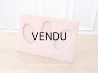 ＊蚤の市＊アンティーク フォトフレーム シルク製 ピンク