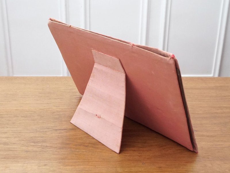 画像9: ＊蚤の市＊アンティーク フォトフレーム シルク製 ピンク