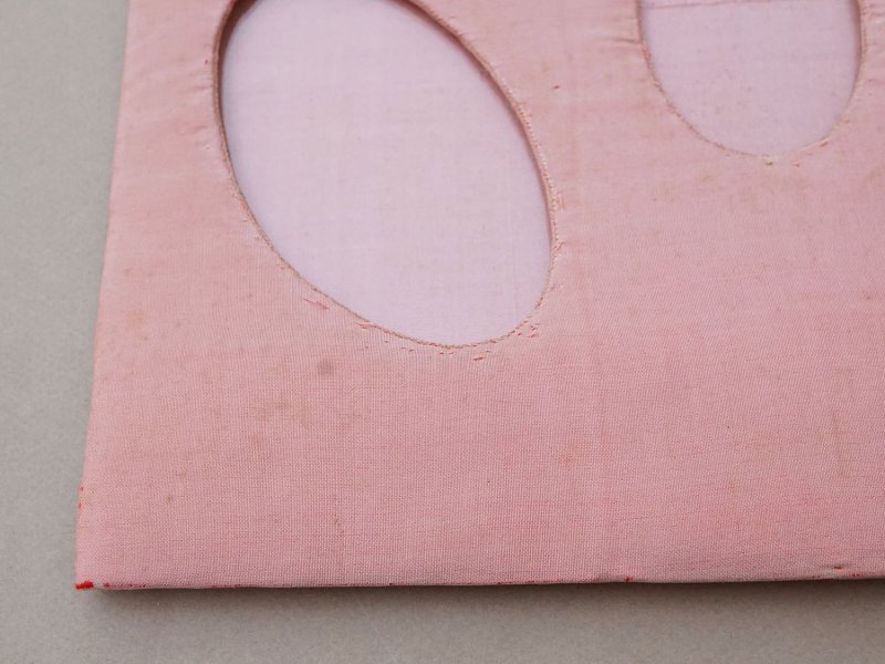 画像5: ＊蚤の市＊アンティーク フォトフレーム シルク製 ピンク