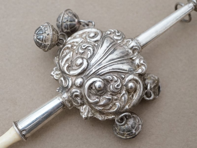 画像5: ＊蚤の市＊19世紀 ナポレオン3世時代 アンティーク ラトル シルバー製