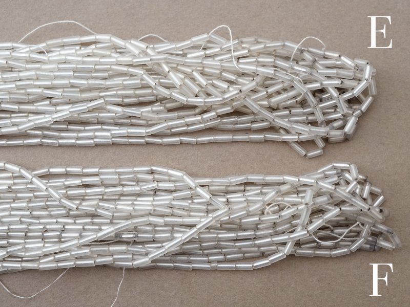 画像7: アンティーク ガラスビーズ 半透明＆シルバー ガラス製 5×2mm 31〜38g