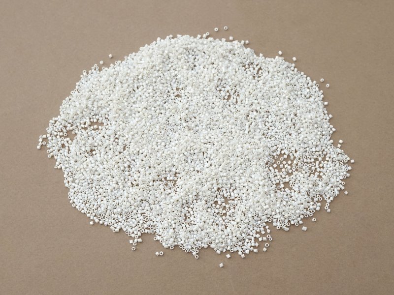 画像4: アンティーク カット入り ガラスビーズ  ホワイトラスター シードビーズ 56g