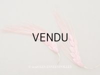 ＊蚤の市＊アンティーク  帽子用 フェザー ピンク 2点セット