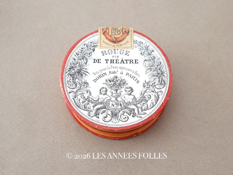 画像1: 1880年頃 アンティーク 天使のチークパウダーボックス ROUGE FIN DE THEATRE - DORIN PARIS -