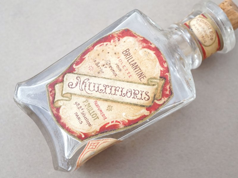 画像3: ＊蚤の市＊アンティーク パフュームボトル BRILLANTE POUR LES CHEVEUX ET LA BARBE MULTIFLORIS E - PARFUMERIE F.MILLOT PARIS - 