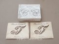 1900年頃 アンティーク 箱入り イニシャルシート モノグラム 2シート【F】-N°5- INITIALES BRODEES PLUMETIS-EXPRESS