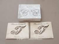 1900年頃 アンティーク 箱入り イニシャルシート モノグラム 2シート【F】-N°5- INITIALES BRODEES PLUMETIS-EXPRESS