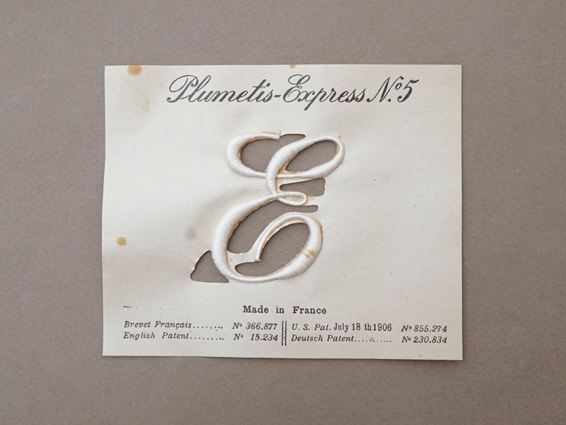 画像5: 1900年頃 アンティーク 箱入り イニシャルシート モノグラム 3シート【E】-N°5- INITIALES BRODEES PLUMETIS-EXPRESS