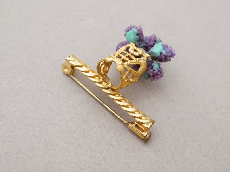 画像5: アンティーク 香り付き 花かごのブローチ LA BROCHE PARFUMEE