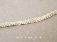 アンティーク  ドットのリネントリム カーキベージュ 5mm幅 