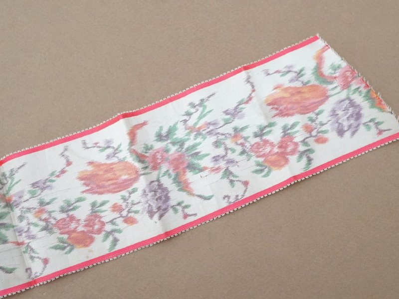 画像3: 19世紀 アンティーク シルク製 リボン ほぐし織り 78cm 幅6.7cm