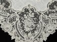 画像4: アンティーク ポワンドガーズ  結婚式のハンカチ 【JM】イニシャル刺繍入り【ポワン・ド・ガーズ】  (4)