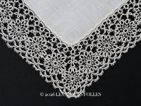 アンティーク タティングレースのハンカチ 