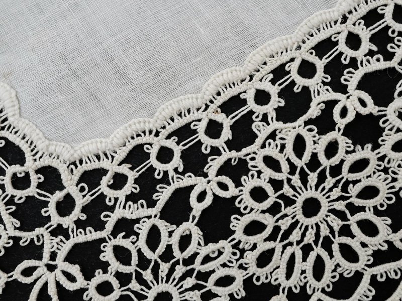 画像9: アンティーク タティングレースのハンカチ 