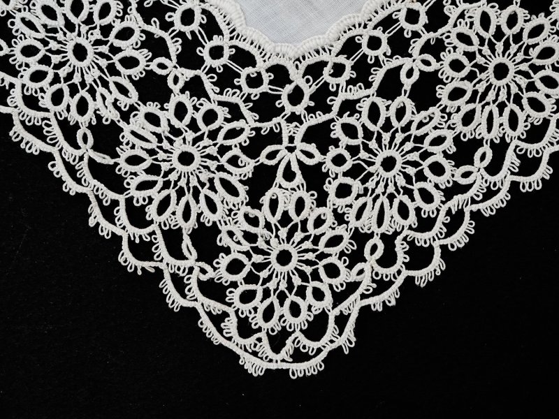 画像8: アンティーク タティングレースのハンカチ 