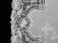 画像13: アンティーク ポワンドローズ  結婚式のハンカチ 【MV】イニシャル刺繍入り 【ポワン・ド・ローズ】　【ポワン・ド・ガーズ】  (13)