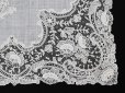 画像16: アンティーク ポワンドローズ  結婚式のハンカチ 【MV】イニシャル刺繍入り 【ポワン・ド・ローズ】　【ポワン・ド・ガーズ】  (16)