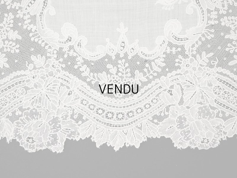 画像13: アンティーク ポワンドガーズ  結婚式のハンカチ 【RM】イニシャル刺繍入り【ポワン・ド・ガーズ】 