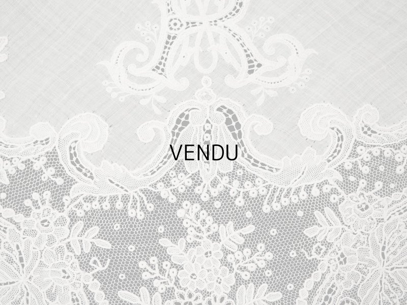 画像6: アンティーク ポワンドガーズ  結婚式のハンカチ 【RM】イニシャル刺繍入り【ポワン・ド・ガーズ】 