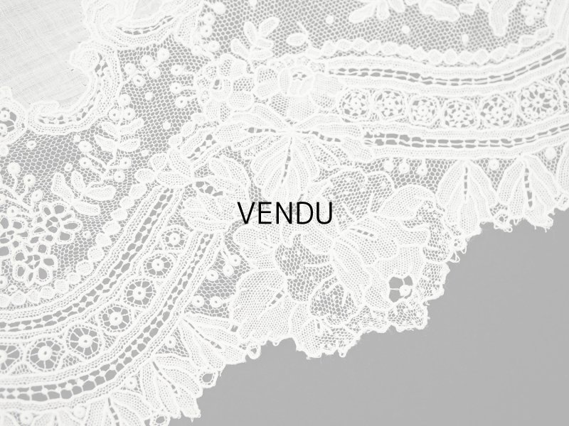 画像10: アンティーク ポワンドガーズ  結婚式のハンカチ 【RM】イニシャル刺繍入り【ポワン・ド・ガーズ】 