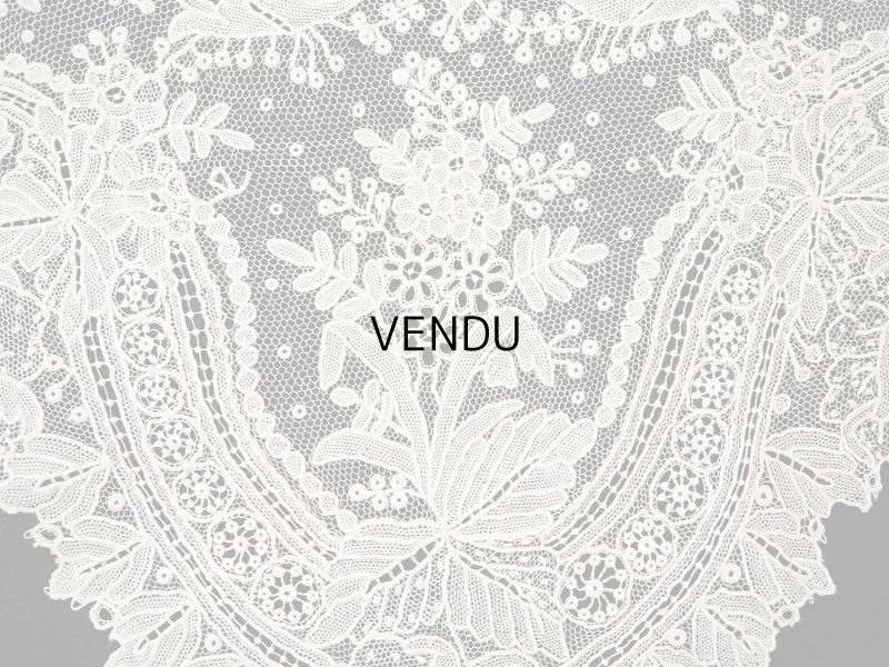 画像7: アンティーク ポワンドガーズ  結婚式のハンカチ 【RM】イニシャル刺繍入り【ポワン・ド・ガーズ】 