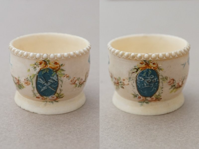 画像3: ＊蚤の市＊アンティーク キャビア用 小さなポット＆スプーンのセット