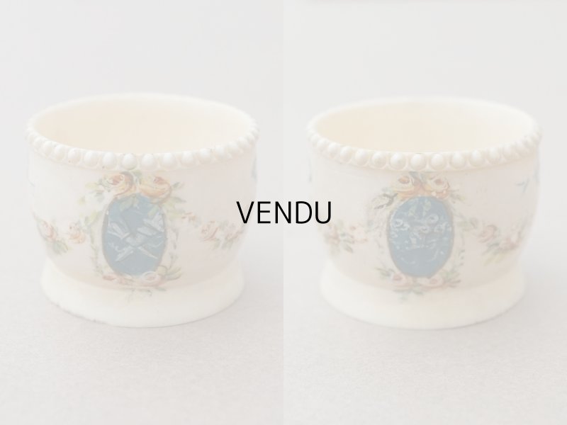 画像3: ＊蚤の市＊アンティーク キャビア用 小さなポット＆スプーンのセット