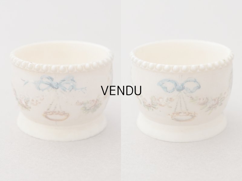 画像4: ＊蚤の市＊アンティーク キャビア用 小さなポット＆スプーンのセット